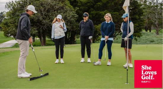 She Loves Golf Female Golfers During a Lesson